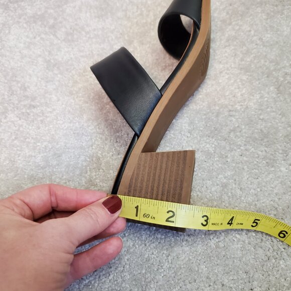 STEVE MADDEN Women's 8.5 Swift Block Heeled Sandals Shoes Leather Double Strap - Picture 11 of 11